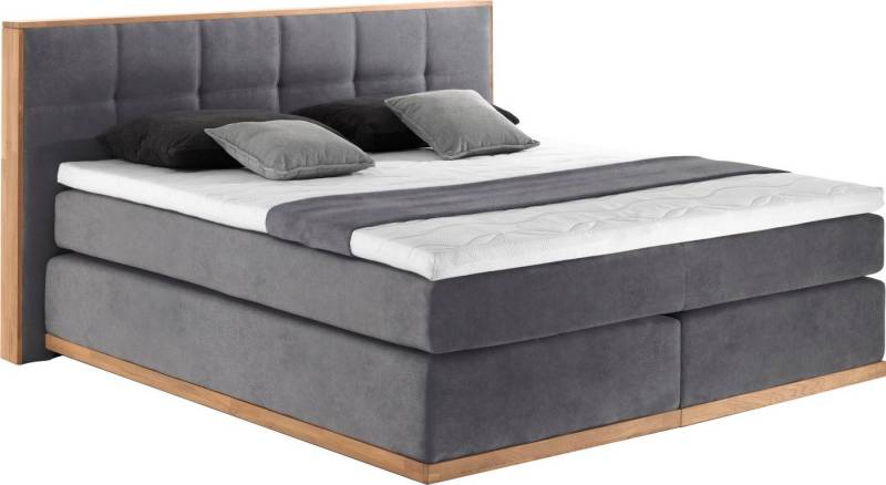 Places of Style Boxspringbett Vinton, aus massiver Eiche, verschiedene Härtegrade (auch H4) von Places of Style