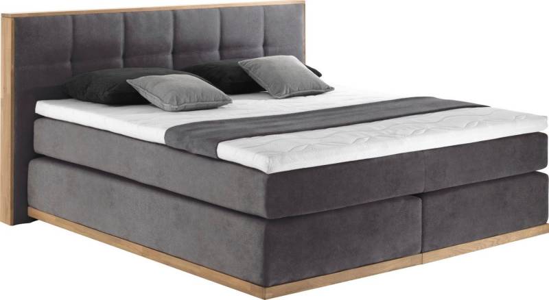 Places of Style Boxspringbett Vinton, aus massiver Eiche, verschiedene Härtegrade (auch H4) von Places of Style