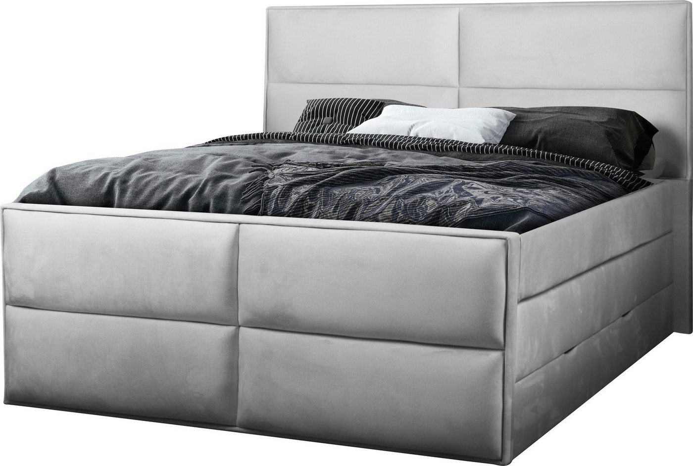 Places of Style Boxspringbett Williston, incl. Topper und Bettkasten, in 4 Breiten, 2 Matratzenarten von Places of Style