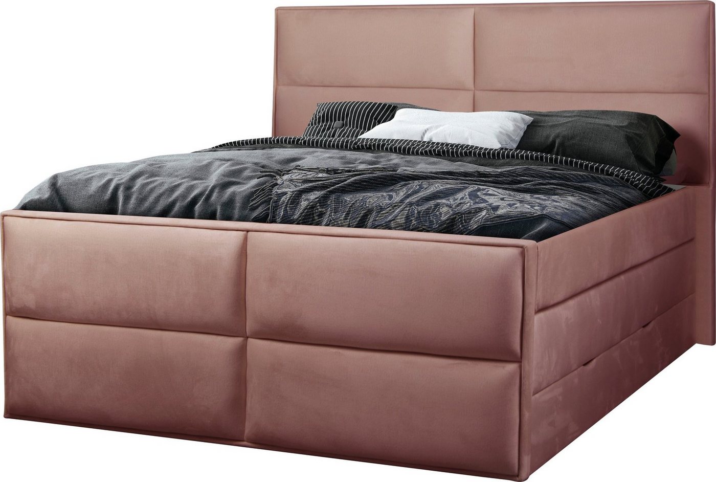 Places of Style Boxspringbett Williston, incl. Topper und Bettkasten, in 4 Breiten, 2 Matratzenarten von Places of Style