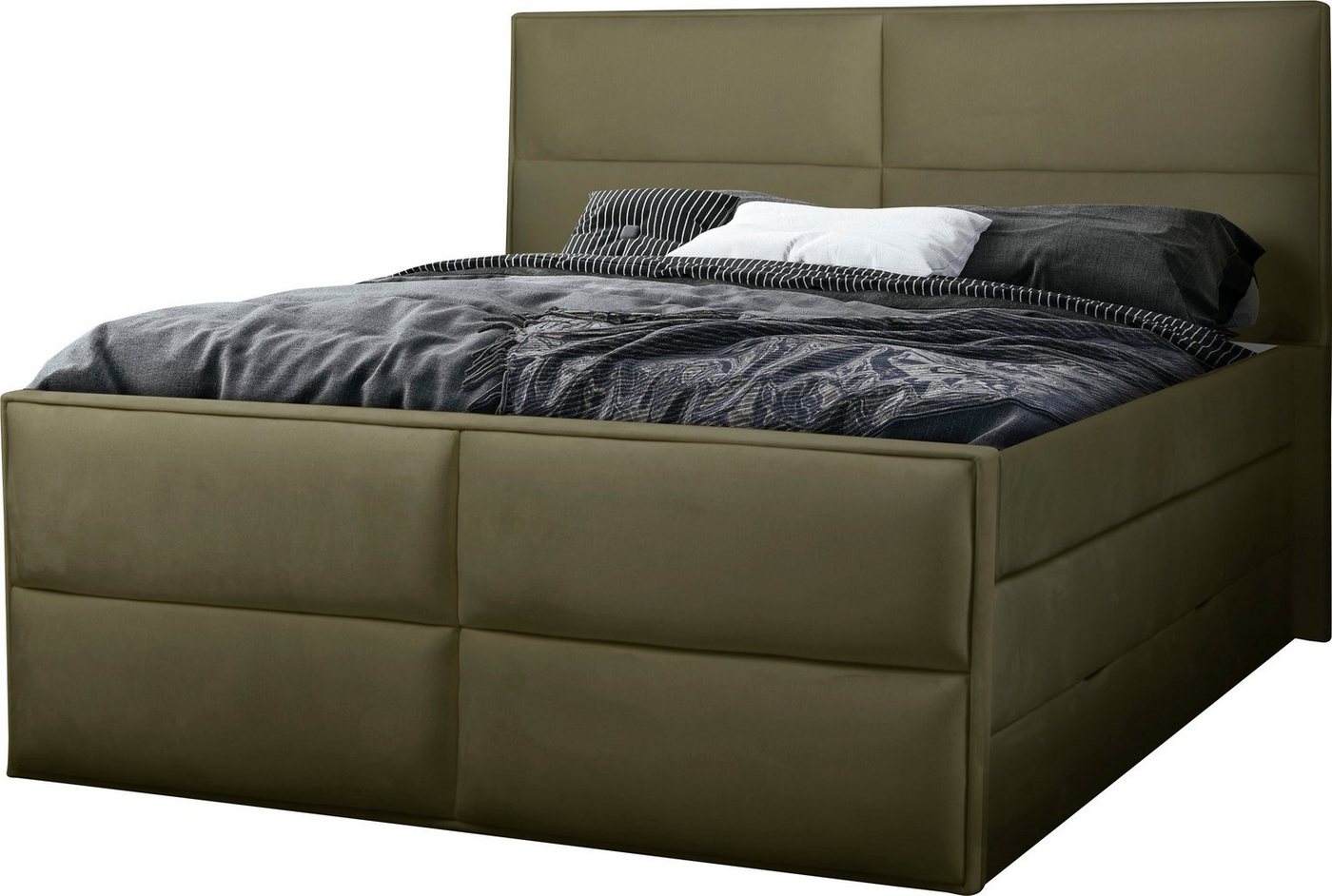 Places of Style Boxspringbett Williston, incl. Topper und Bettkasten, in 4 Breiten, 2 Matratzenarten von Places of Style