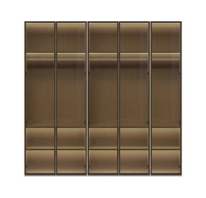 Places of Style Drehtürenschrank Opera Parsol-Glastüren, LED-Glasbodenbeleuchtung, mit und ohne Kranz Glastüren, UV-Lack, LED-Innenbeleuchtung, Soft-Close-Funktion von Places of Style
