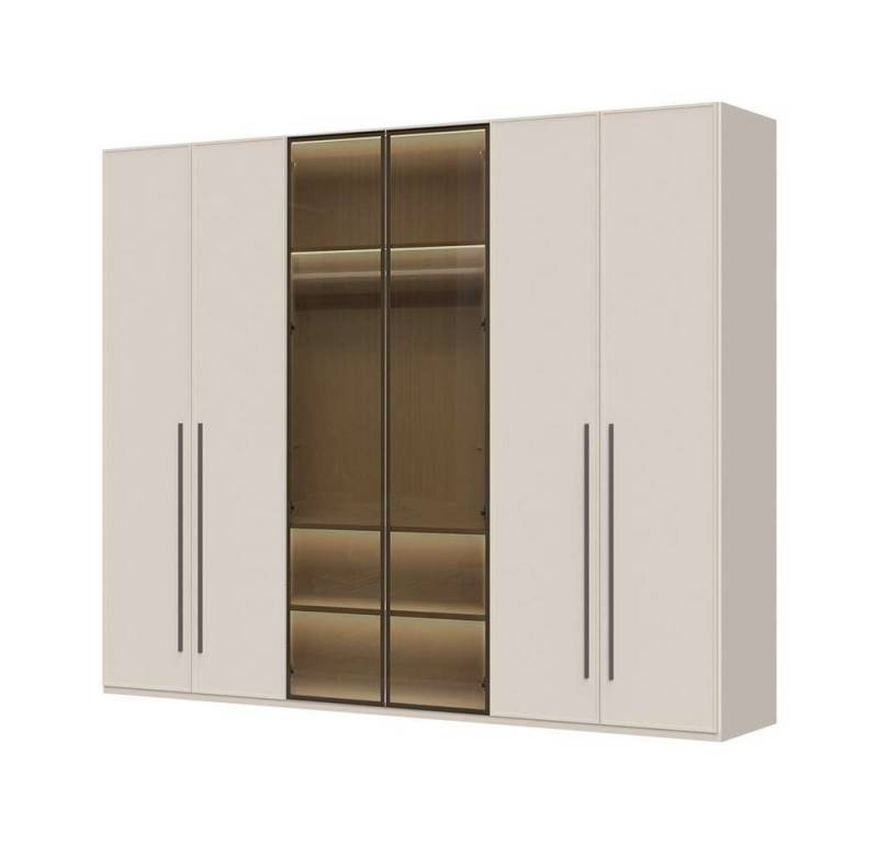 Places of Style Drehtürenschrank Opera Parsol-Glastüren, LED-Innenbeleuchtung, mit und ohne Kranz Glastüren, UV-Lack, LED-Innenbeleuchtung, Soft-Close-Funktion von Places of Style