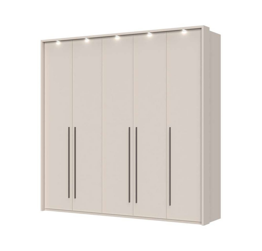 Places of Style Drehtürenschrank Opera mit oder ohne Kranz inkl. LED-Bel.,B 227,272,317 oder 362 cm UV lackiert, Soft Close Funktion, Höhenverstellbare Füße von Places of Style