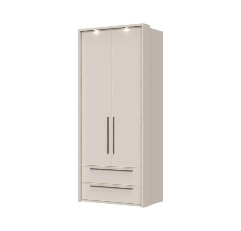 Places of Style Drehtürenschrank Opera mit oder ohne Kranz inkl. LED-Bel.,B92,137,182 oder 227 cm UV lackiert, Soft Close Funktion, Höhenverstellbare Füße von Places of Style