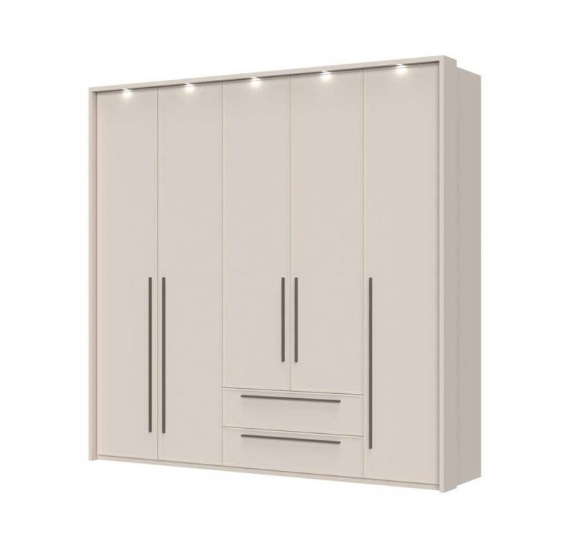 Places of Style Drehtürenschrank Opera mit oder ohne Kranz inkl. LED-Bel.,B92,137,182 oder 227 cm UV lackiert, Soft Close Funktion, Höhenverstellbare Füße von Places of Style