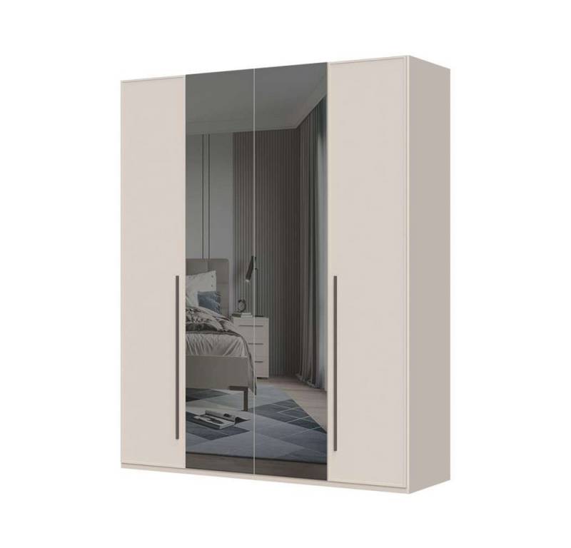 Places of Style Drehtürenschrank Opera mit oder ohne Kranz inkl. LED-Beleuchtung, B: 92,137 oder 182 cm UV lackiert, Soft Close Funktion, Höhenverstellbare Füße von Places of Style