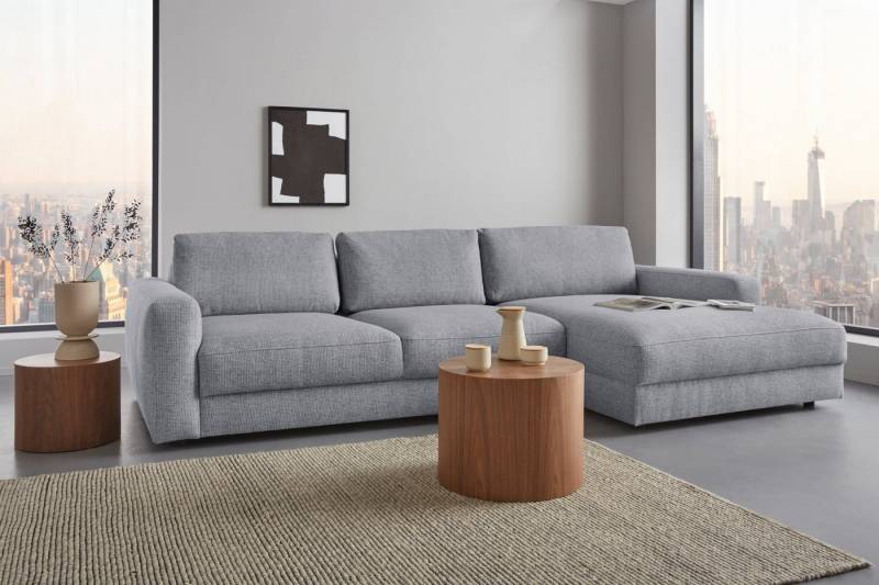 Places of Style Ecksofa Bloomfield, elegant, viel Platz, Mega Couch, Breite 303cm, L-Form, extra tiefe Sitzfläche, wahlweise mit Sitztiefenverstellung von Places of Style