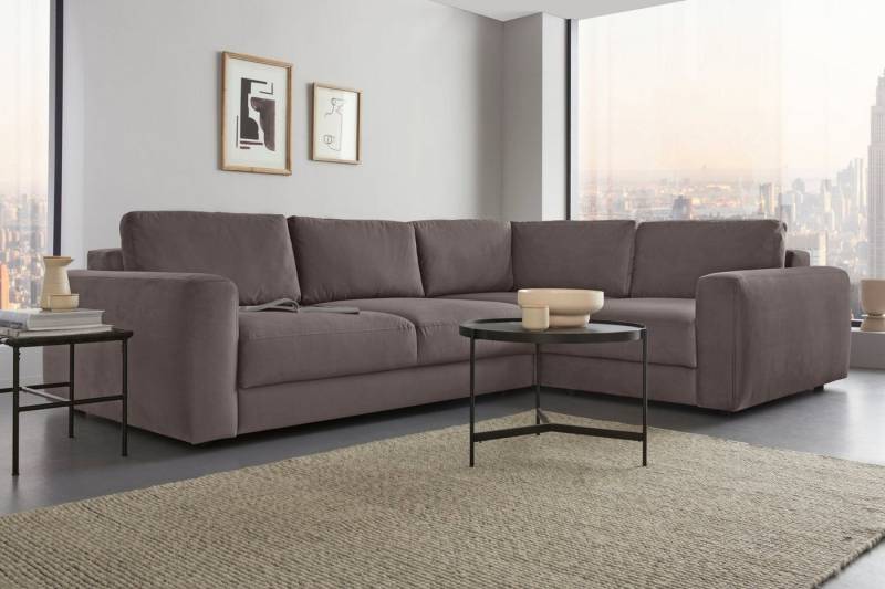 Places of Style Ecksofa Bloomfield, Breite 304cm, Mega Polsterecke mit viel Platz, L-Form, extra tiefe Sitzfläche, wahlweise mit Sitztiefenverstellung von Places of Style
