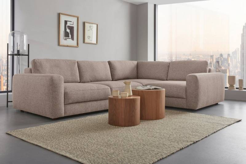 Places of Style Ecksofa Bloomfield, Breite 304cm, Mega Polsterecke mit viel Platz, L-Form, extra tiefe Sitzfläche, wahlweise mit Sitztiefenverstellung von Places of Style
