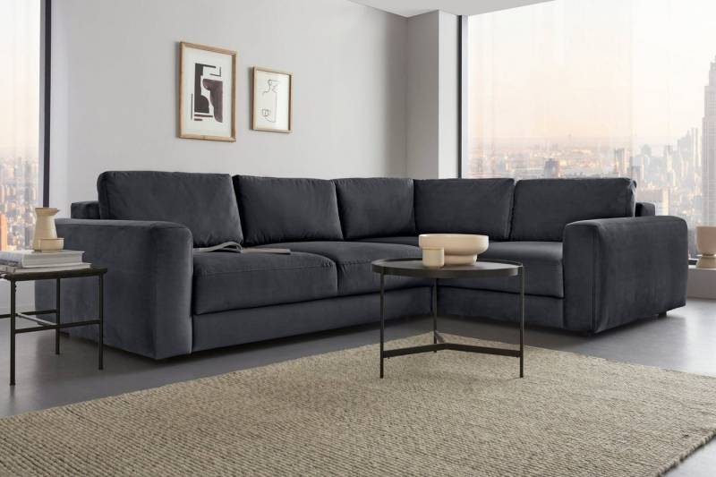 Places of Style Ecksofa Bloomfield, Breite 304cm, Mega Polsterecke mit viel Platz, L-Form, extra tiefe Sitzfläche, wahlweise mit Sitztiefenverstellung von Places of Style
