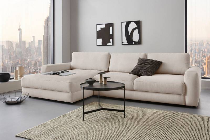 Places of Style Ecksofa Bloomfield, bequem und elegant, OTTOs Choice, Breite 303cm, L-Form, wahlweise mit Bettfunktion und Bettkasten von Places of Style