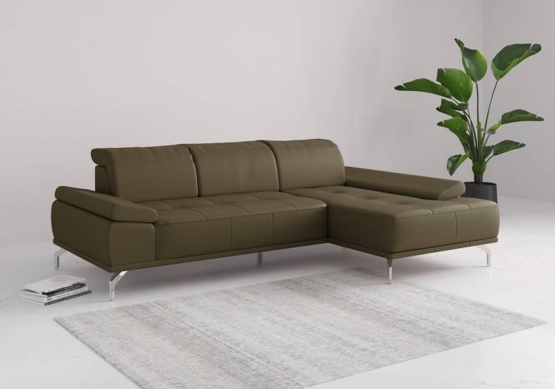 Places of Style Ecksofa Caluna, Inkl.Sitztiefenverstellung, wahlweise mit Kopf- und Armteilverstellung von Places of Style