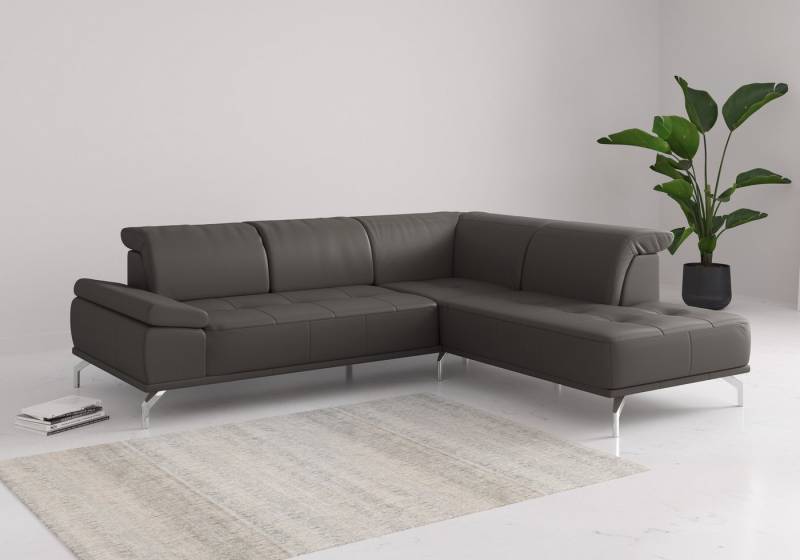 Places of Style Ecksofa Caluna, Inkl.Sitztiefenverstellung, wahlweise mit Kopf- und Armteilverstellung von Places of Style