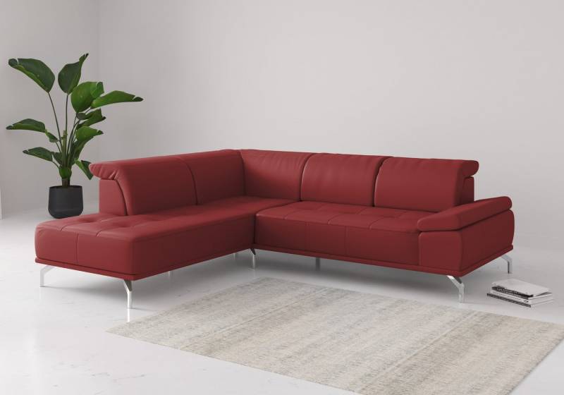 Places of Style Ecksofa Caluna, Inkl.Sitztiefenverstellung, wahlweise mit Kopf- und Armteilverstellung von Places of Style