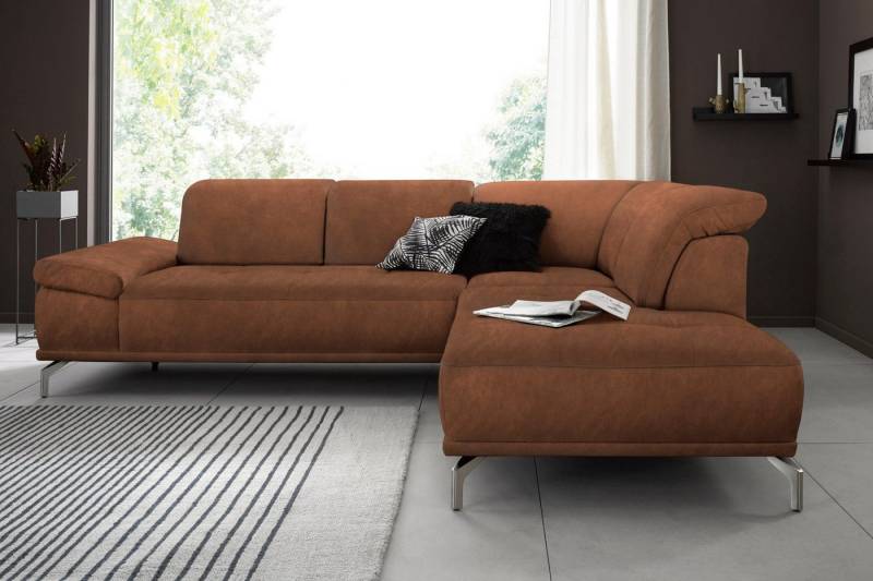 Places of Style Ecksofa Caluna, Inkl.Sitztiefenverstellung, wahlweise mit Kopf- und Armteilverstellung von Places of Style