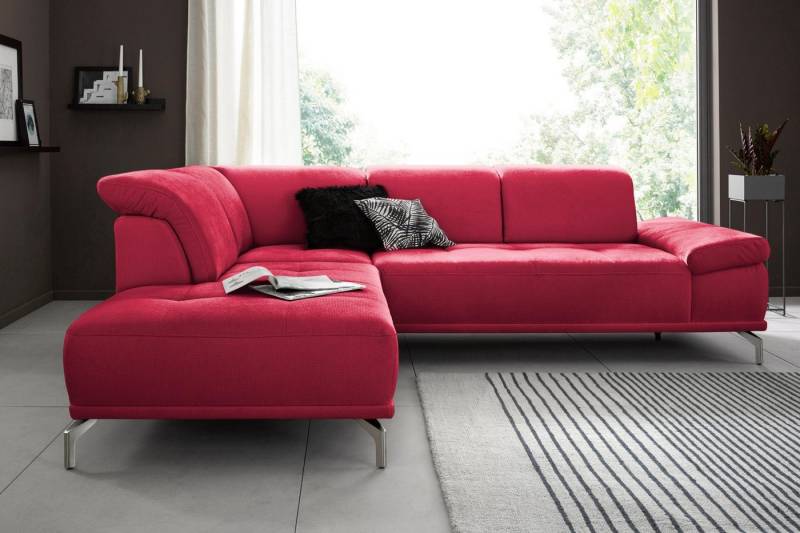 Places of Style Ecksofa Caluna, Inkl.Sitztiefenverstellung, wahlweise mit Kopf- und Armteilverstellung von Places of Style