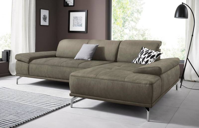 Places of Style Ecksofa Caluna, Inkl.Sitztiefenverstellung, wahlweise mit Kopf- und Armteilverstellung von Places of Style