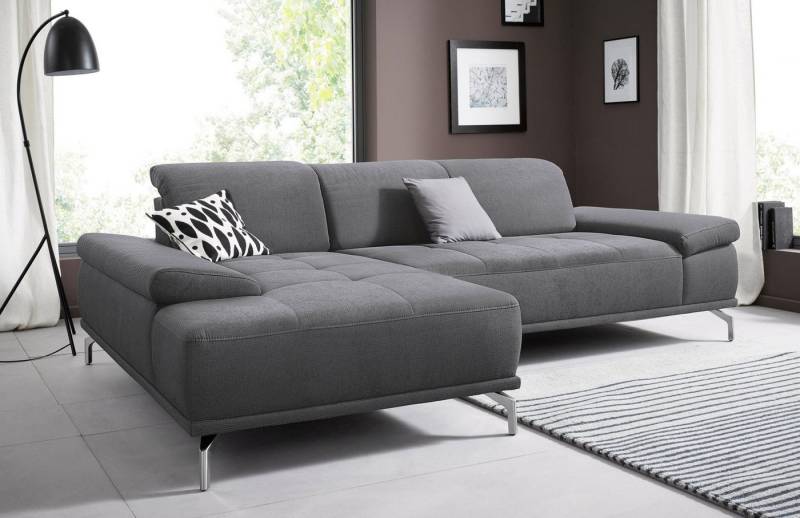 Places of Style Ecksofa Caluna, Inkl.Sitztiefenverstellung, wahlweise mit Kopf- und Armteilverstellung von Places of Style