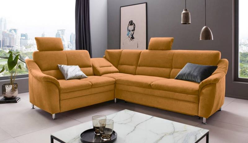 Places of Style Ecksofa Cardoso L-Form, Federkern, wahlweise mit Bett, Schubkasten, teilweise Relaxfunktion von Places of Style