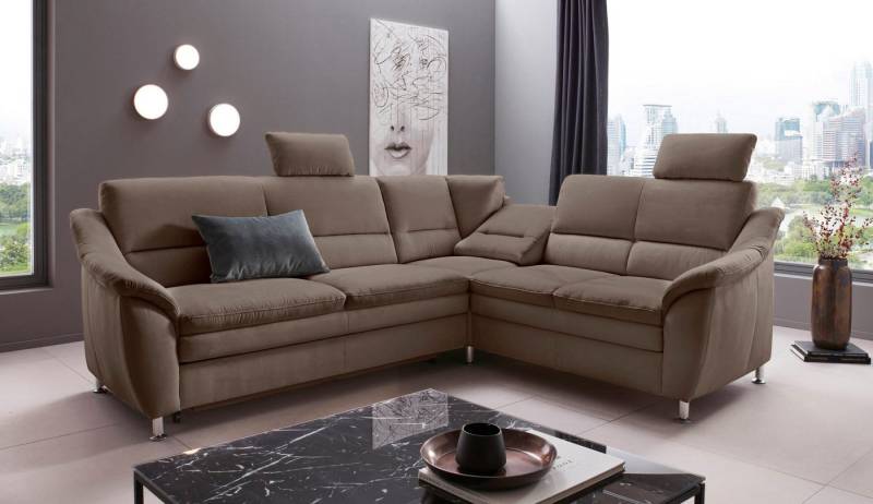 Places of Style Ecksofa Cardoso L-Form, Federkern, wahlweise mit Bett, Schubkasten, teilweise Relaxfunktion von Places of Style