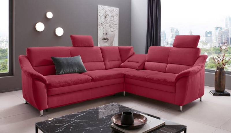 Places of Style Ecksofa Cardoso L-Form, Federkern, wahlweise mit Bett, Schubkasten, teilweise Relaxfunktion von Places of Style