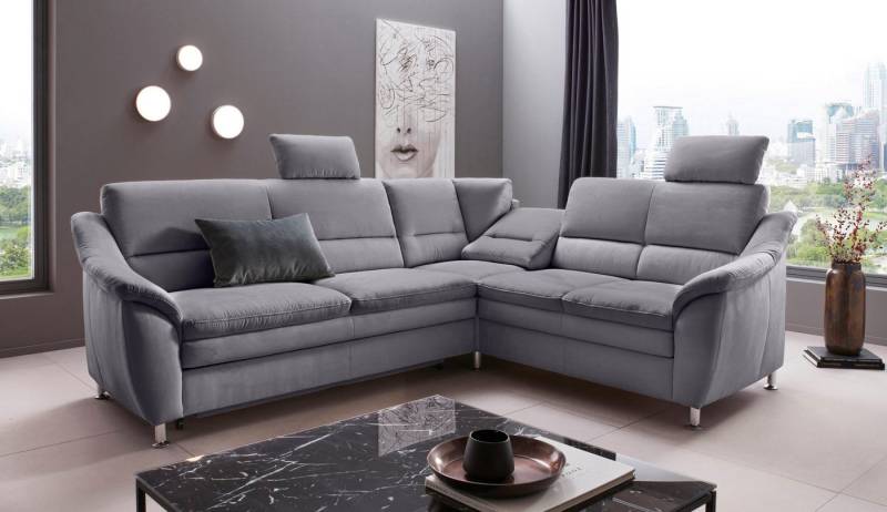 Places of Style Ecksofa Cardoso L-Form, Federkern, wahlweise mit Bett, Schubkasten, teilweise Relaxfunktion von Places of Style