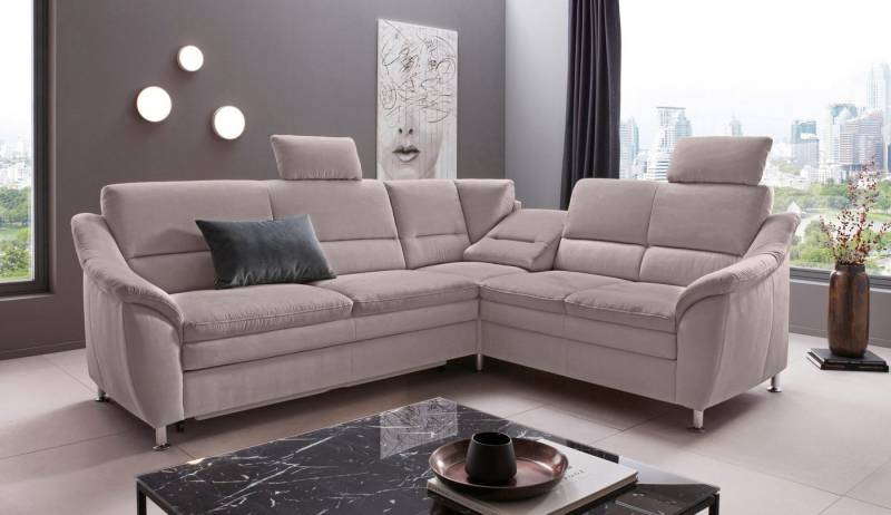 Places of Style Ecksofa Cardoso L-Form, Federkern, wahlweise mit Bett, Schubkasten, teilweise Relaxfunktion von Places of Style