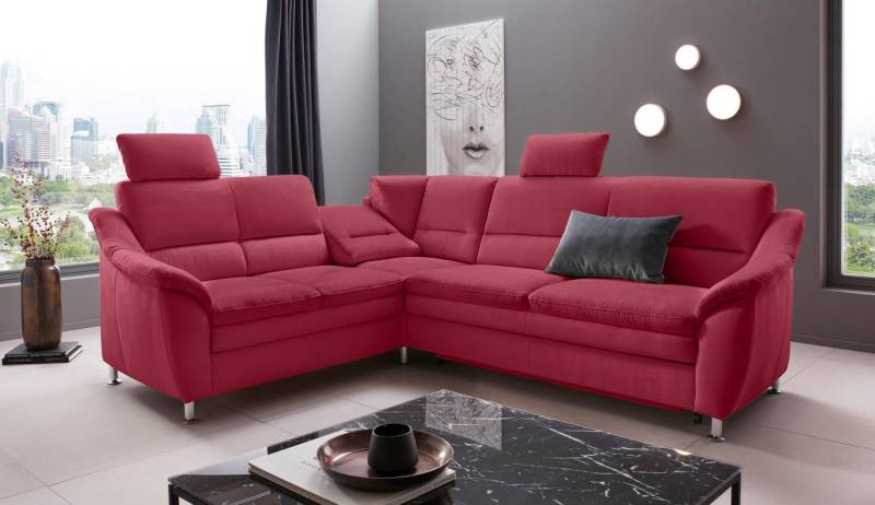 Places of Style Ecksofa Cardoso L-Form, Federkern, wahlweise mit Bett, Schubkasten, teilweise Relaxfunktion von Places of Style