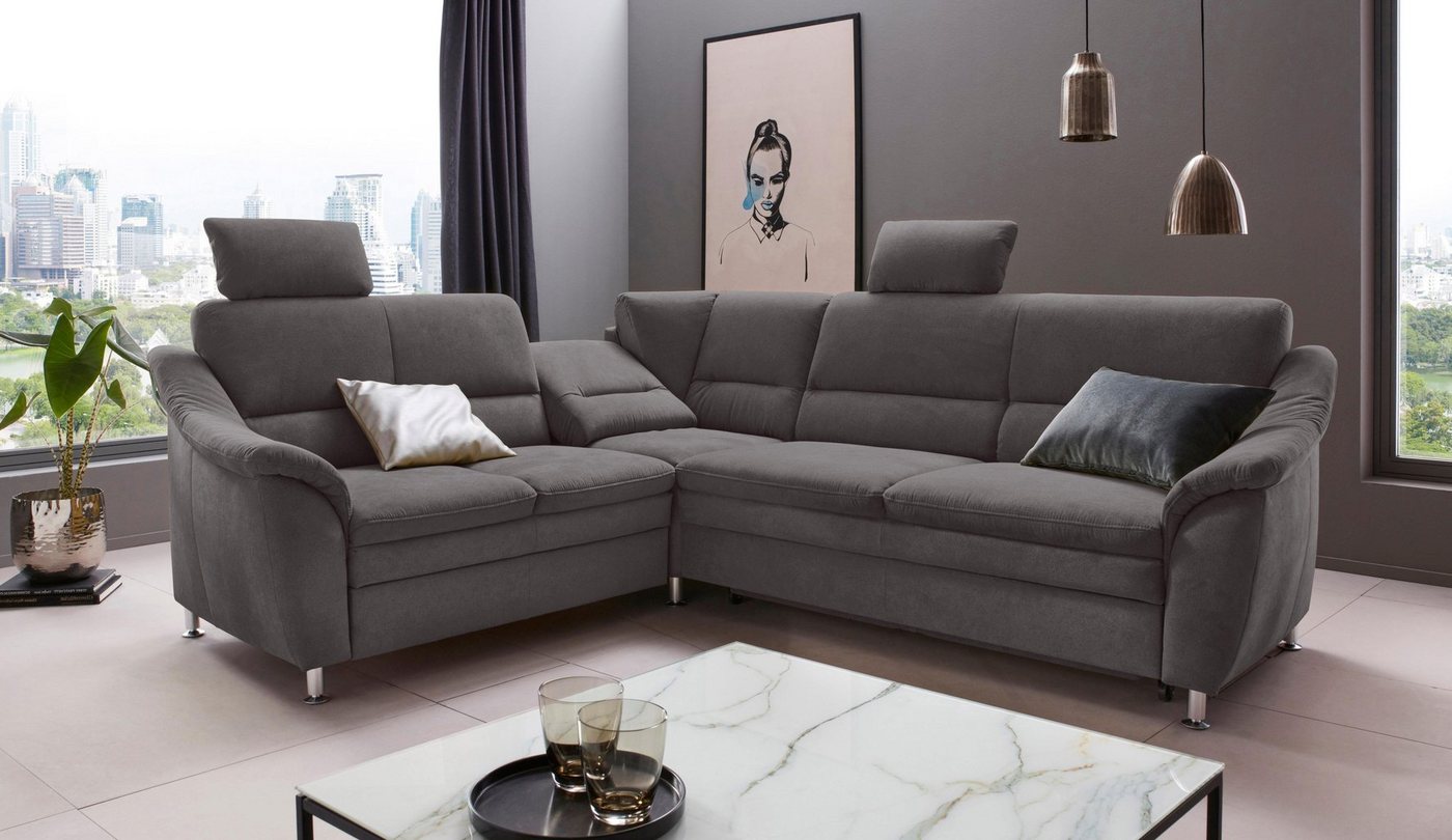 Places of Style Ecksofa Cardoso, Federkern, wahlweise mit Bett, Schubkasten, teilweise Relaxfunktion von Places of Style