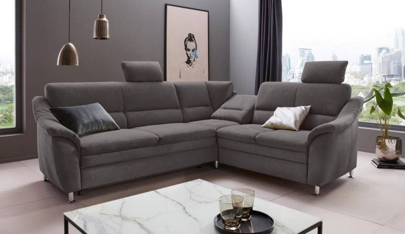 Places of Style Ecksofa Cardoso L-Form, Federkern, wahlweise mit Bett, Schubkasten, teilweise Relaxfunktion von Places of Style