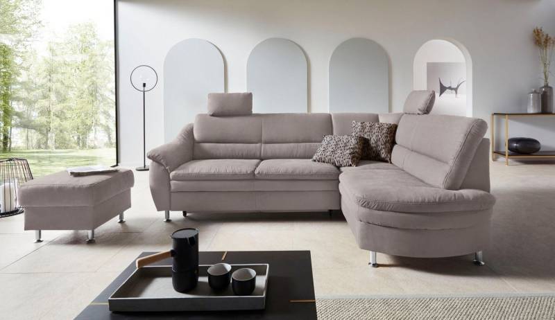 Places of Style Ecksofa Cardoso L-Form, Federkern, wahlweise mit Bett, Schubkasten von Places of Style