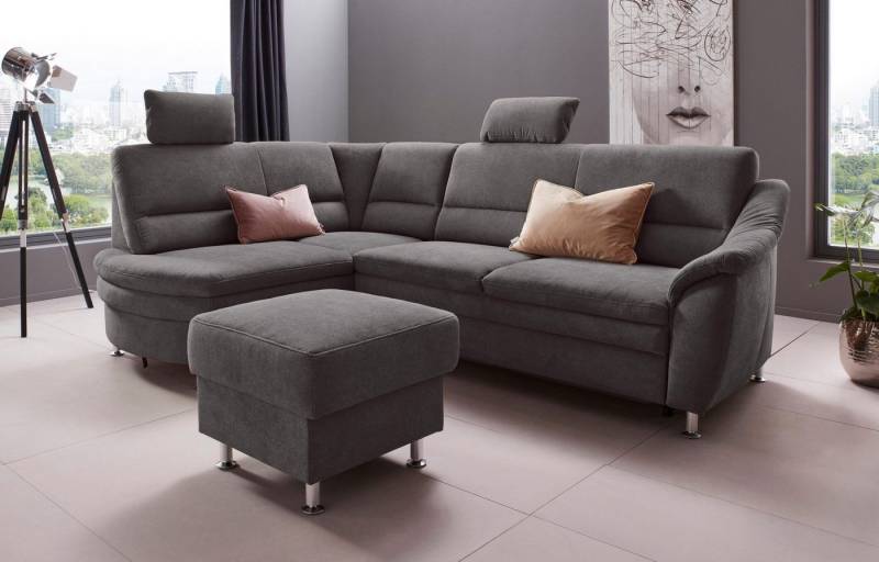 Places of Style Ecksofa Cardoso L-Form, Federkern, wahlweise mit Bett, Schubkasten von Places of Style