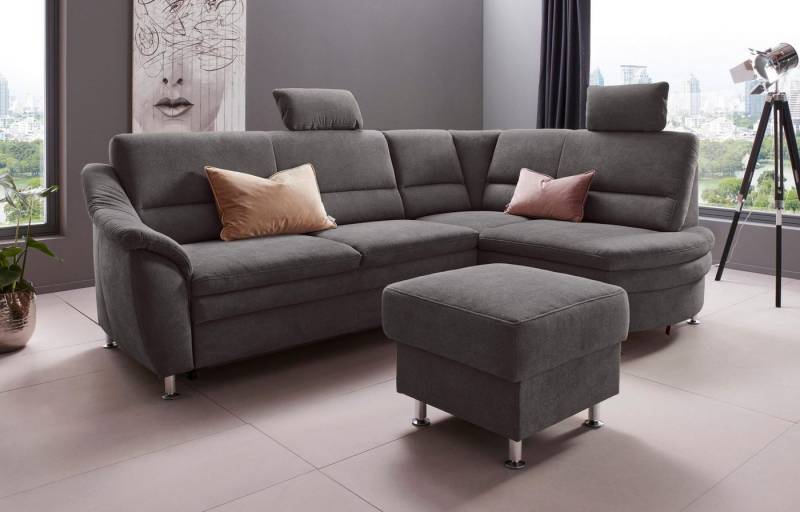 Places of Style Ecksofa Cardoso L-Form, Federkern, wahlweise mit Bett, Schubkasten von Places of Style
