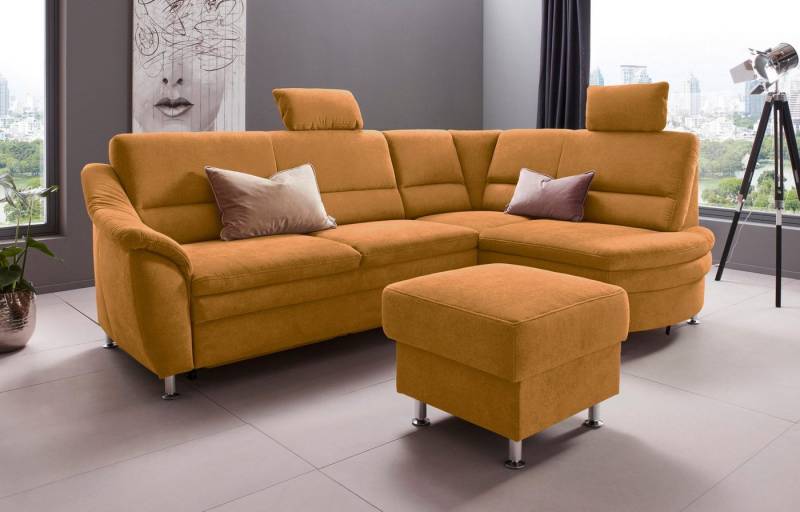 Places of Style Ecksofa Cardoso L-Form, Federkern, wahlweise mit Bett, Schubkasten von Places of Style