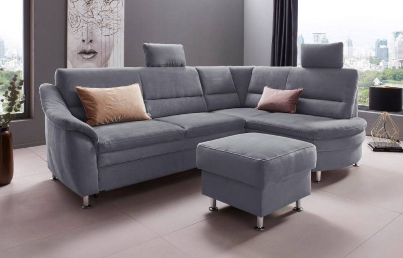 Places of Style Ecksofa Cardoso L-Form, Federkern, wahlweise mit Bett, Schubkasten von Places of Style