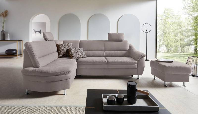 Places of Style Ecksofa Cardoso L-Form, Federkern, wahlweise mit Bett, Schubkasten von Places of Style