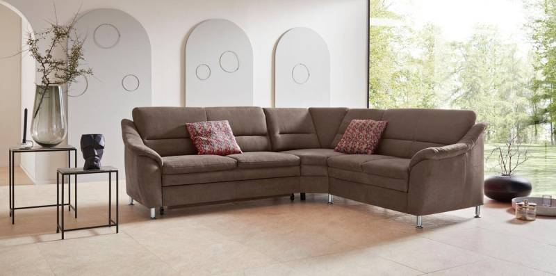 Places of Style Ecksofa Cardoso L-Form, mit Trapezecke für mehr Sitzkomfort, wahlweise auch mit Bettfunktion von Places of Style