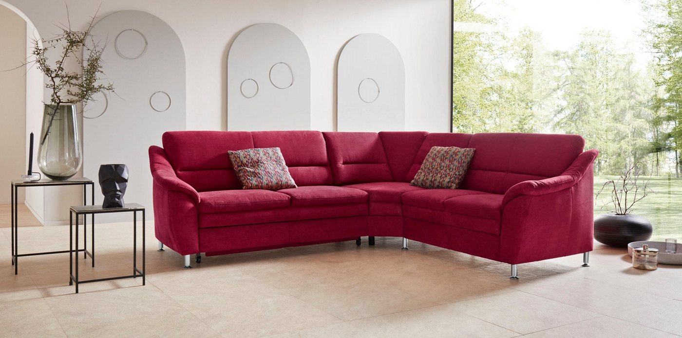 Places of Style Ecksofa Cardoso L-Form, mit Trapezecke für mehr Sitzkomfort, wahlweise auch mit Bettfunktion von Places of Style