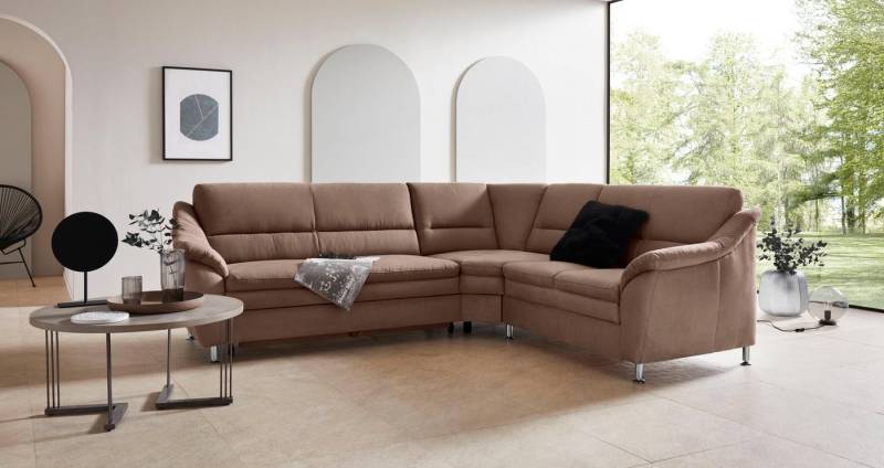 Places of Style Ecksofa Cardoso L-Form, mit Trapezecke für mehr Sitzkomfort, wahlweise auch mit Bettfunktion von Places of Style