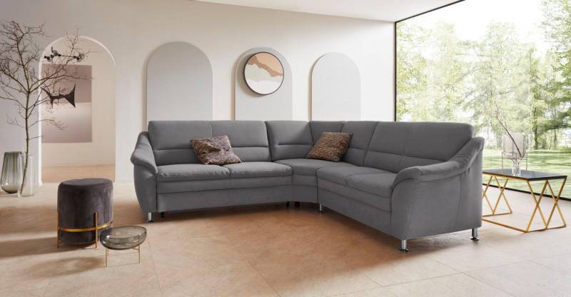 Places of Style Ecksofa Cardoso L-Form, mit Trapezecke für mehr Sitzkomfort, wahlweise auch mit Bettfunktion von Places of Style