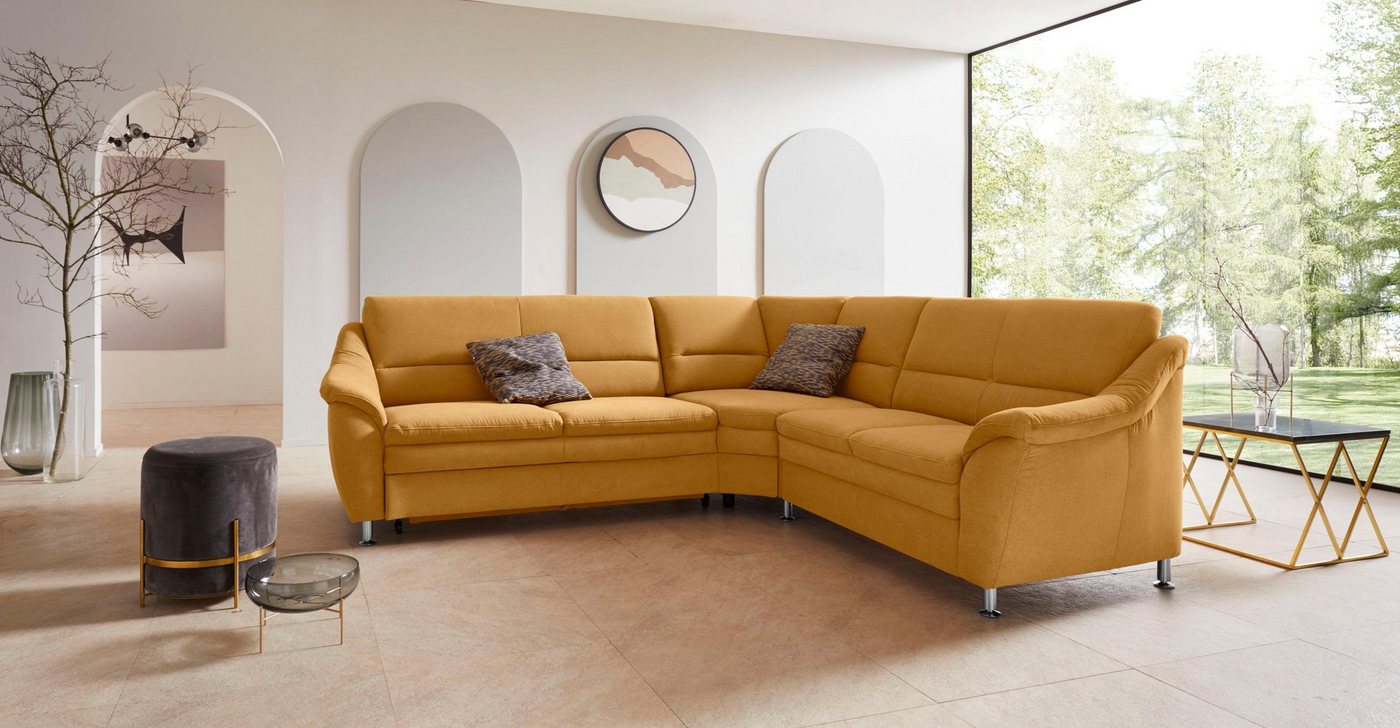 Places of Style Ecksofa Cardoso L-Form, mit Trapezecke für mehr Sitzkomfort, wahlweise auch mit Bettfunktion von Places of Style