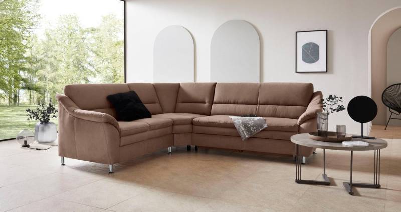 Places of Style Ecksofa Cardoso L-Form, mit Trapezecke für mehr Sitzkomfort, wahlweise auch mit Bettfunktion von Places of Style