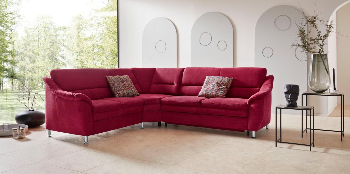 Places of Style Ecksofa Cardoso L-Form, mit Trapezecke für mehr Sitzkomfort, wahlweise auch mit Bettfunktion von Places of Style