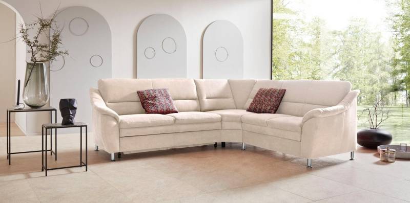 Places of Style Ecksofa Cardoso L-Form, mit Trapezecke für mehr Sitzkomfort, wahlweise auch mit Bettfunktion von Places of Style