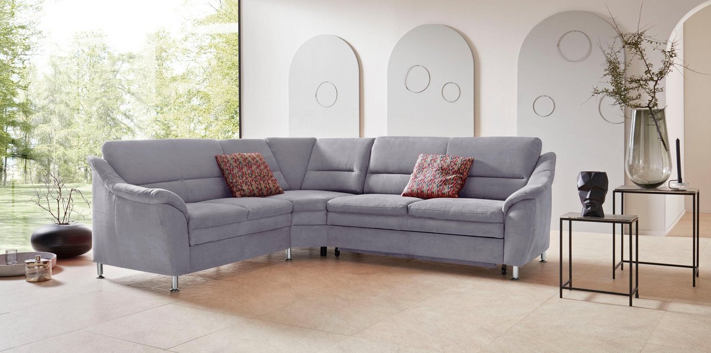 Places of Style Ecksofa Cardoso L-Form, mit Trapezecke für mehr Sitzkomfort, wahlweise auch mit Bettfunktion von Places of Style