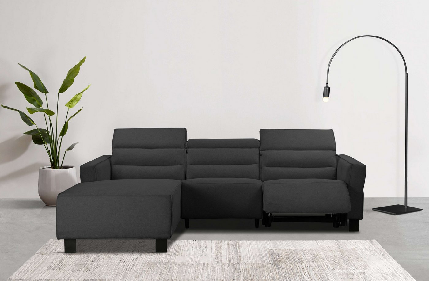 Places of Style Ecksofa Carpari, L-Form, 263 cm, manuelle o. elektrische Relaxfunktion, USB A/C und Kopfteilverstellung Places of Style Ecksofa Carpari, L-Form, 263 cm, manuelle o. elektrische Relaxfunktion, USB A/C und Kopfteilverstellung von Places of Style