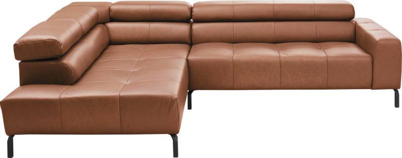 Places of Style Ecksofa Cleveland, L-Form, incl. Kopfteilverstellung, Breite 276 cm, wahlweise elektrischer Sitzvorzug von Places of Style
