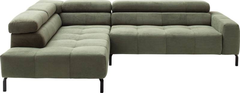 Places of Style Ecksofa Cleveland, L-Form, incl. Kopfteilverstellung, Breite 276 cm, wahlweise elektrischer Sitzvorzug von Places of Style