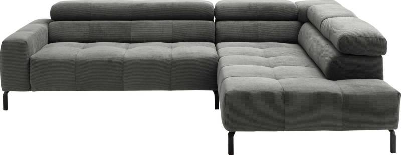 Places of Style Ecksofa Claya, L-Form, incl. Kopfteilverstellung, Breite 276 cm, wahlweise elektrischer Sitzvorzug von Places of Style